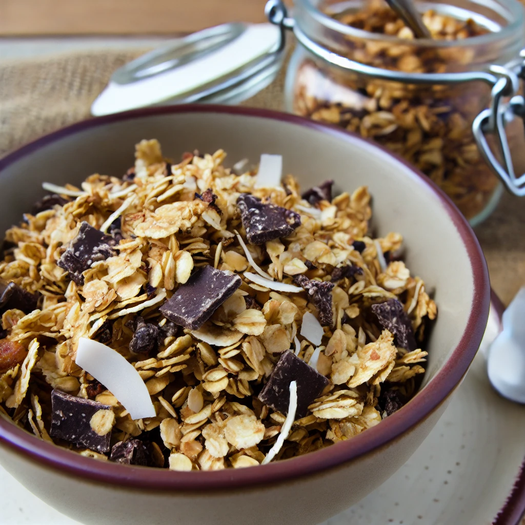 Kokos-chocolade granola
