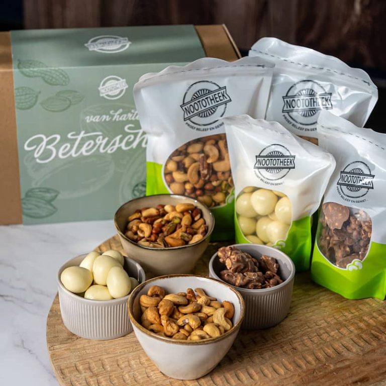 Cadeau Pakket van Harte Beterschap! Noten & Chocolade